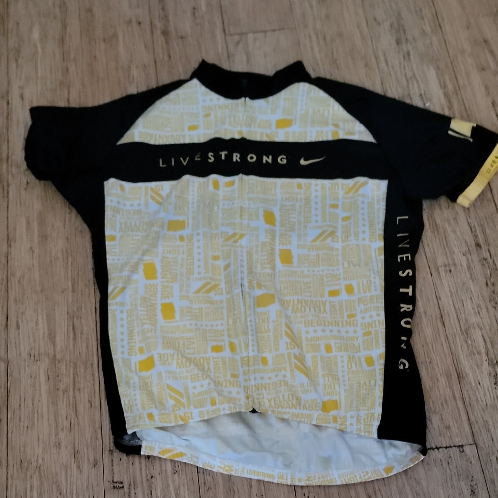 Nike LiveStrong Black and Yellow Men's Cycling Jersey